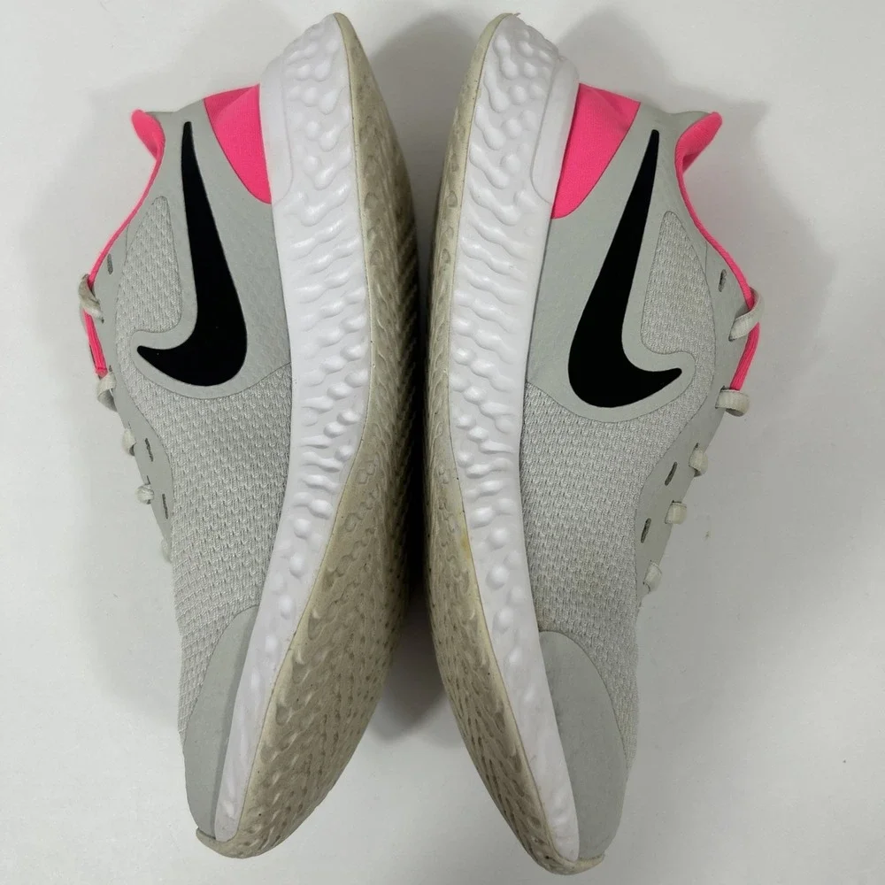 Nike Revolution 5 BQ5671 010 Youth 6 Running Shoes Pink Gray Sneakers Women  7.5
